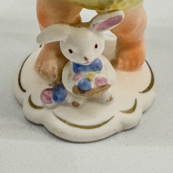 1962 Vintage NAPCO April Calendar Cutie Baby Girl w/ Basket, 5.5”, Item #IC-5764 - Picture 4 of 9